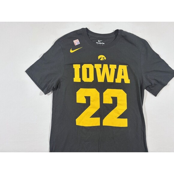 Nike Caitlin Clark Jersey T-Shirt Univeristy of Iowa Hawkeyes #22 BLK/YLW Sz S - Picture 3 of 8